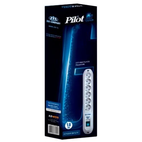 Сетевой фильтр Pilot GL 6 розеток 1.8 м (белый) 5