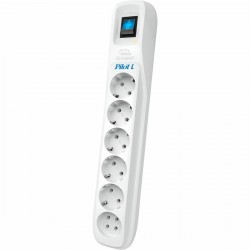 Сетевой фильтр Pilot L 6 розеток 10 м (белый)