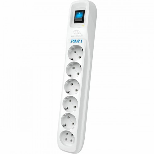 Сетевой фильтр Pilot L 6 розеток 10 м (белый) 