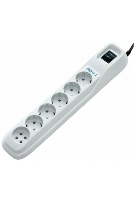 Сетевой фильтр Pilot L 6 розеток 5 м (белый) 
