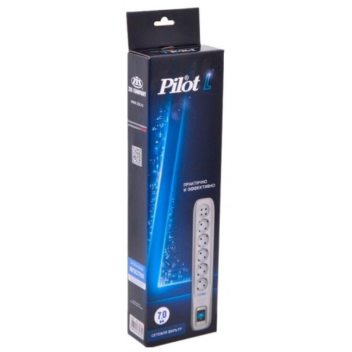 Сетевой фильтр Pilot L 6 розеток 7 м (белый) 3
