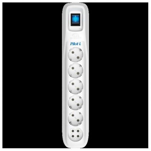 Сетевой фильтр Pilot L 6 розеток 7 м (белый) 6