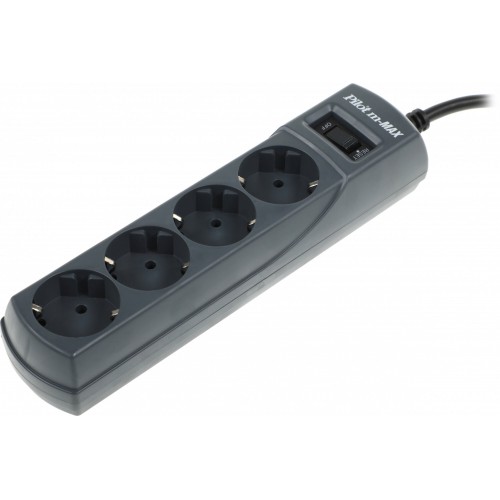 Сетевой фильтр Pilot m-MAX 4 розетки 3 м (серый) 3