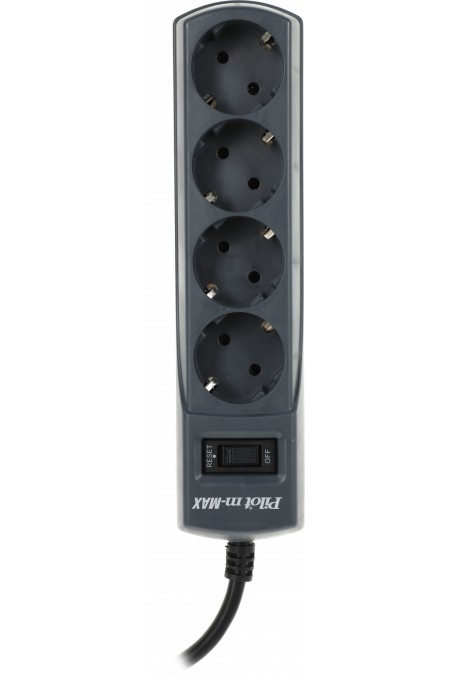 Сетевой фильтр Pilot m-MAX 4 розетки 3 м (серый) 4