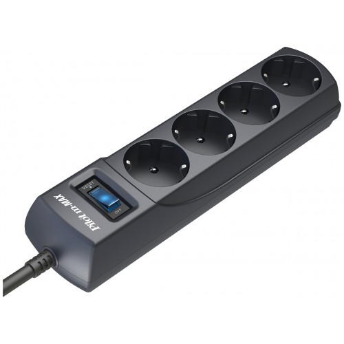 Сетевой фильтр Pilot m-MAX 4 розетки 1.8 м (черный) 2