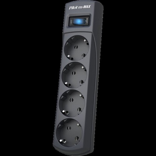Сетевой фильтр Pilot m-MAX 4 розетки 1.8 м (черный) 7