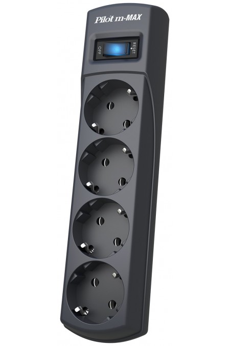 Сетевой фильтр Pilot m-MAX 4 розетки 7 м (черный) 