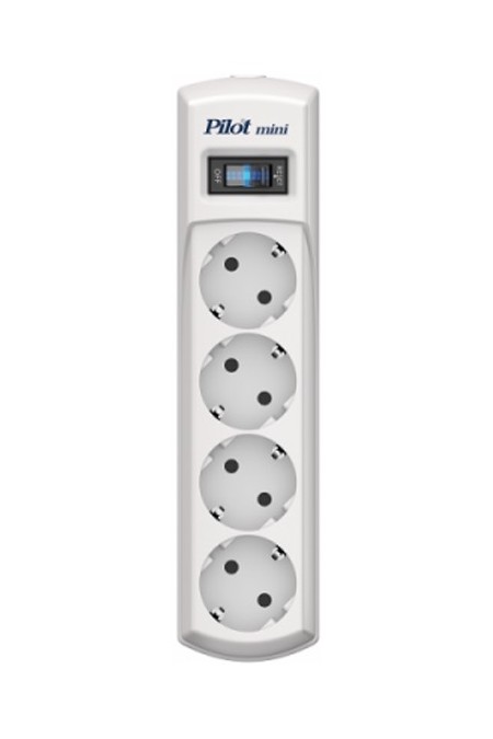 Сетевой фильтр Pilot mini 4 розетки 1.8 м (белый) 