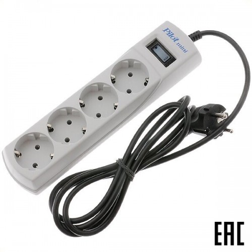 Сетевой фильтр Pilot mini 4 розетки 1.8 м (белый) 4
