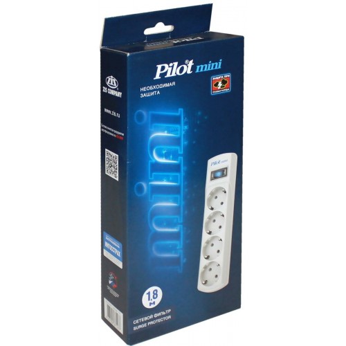 Сетевой фильтр Pilot mini 4 розетки 1.8 м (белый) 7