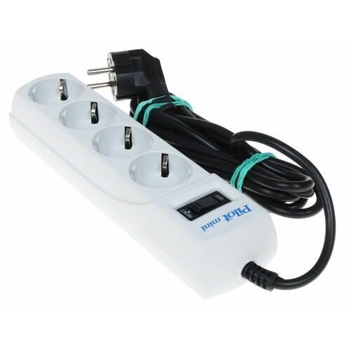 Сетевой фильтр Pilot mini 4 розетки 3 м (белый) 8