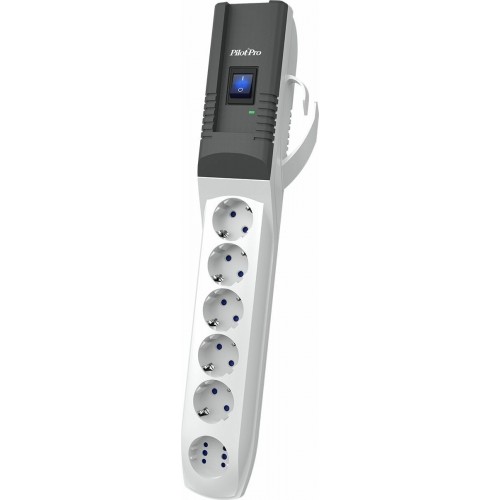 Сетевой фильтр Pilot Pro 2023 6 розеток 3 м (серый) 9