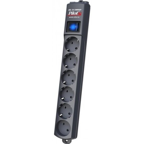 Сетевой фильтр Pilot S 6 розеток (5 евро + 1 без заземления) 1.8 м (графит) 