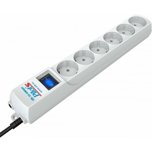 Сетевой фильтр Pilot S 6 розеток 5 м (белый) 