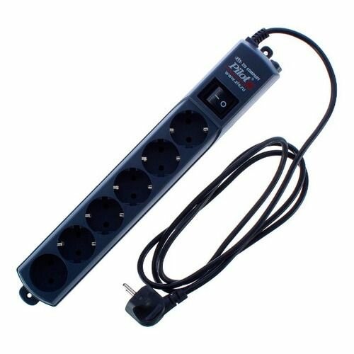Сетевой фильтр Pilot S-Max 6 розеток 1.8 м (серый) 