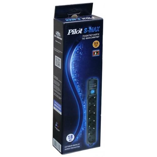 Сетевой фильтр Pilot S-Max 6 розеток 1.8 м (серый) 9