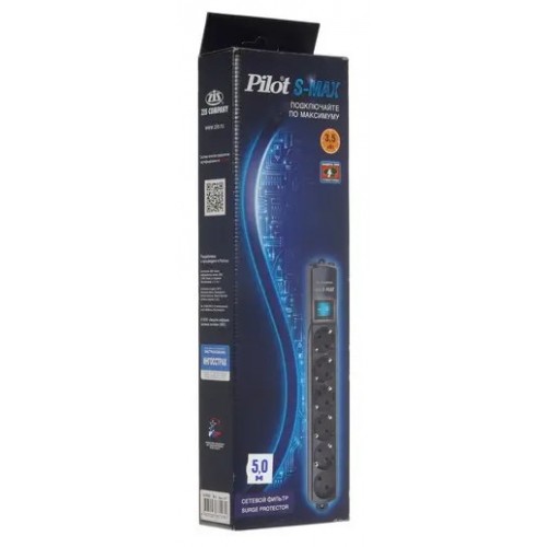 Сетевой фильтр Pilot S-Max 6 розеток 5 м (графит) 5
