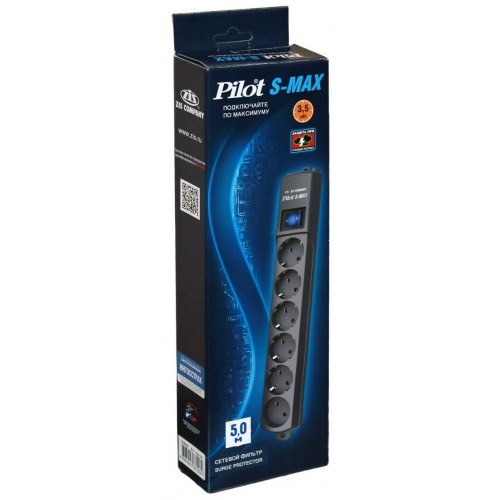 Сетевой фильтр Pilot S-Max 6 розеток 5 м (графит) 9