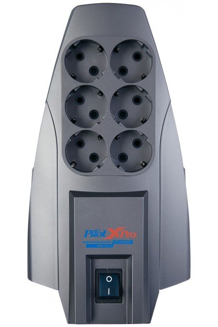 Сетевой фильтр Pilot XPro 6 розеток 1.8 м (серый) 1
