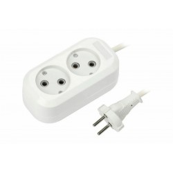 Сетевой фильтр SmartBuy SBE-10-2-05-N 2 розетки 5 м (белый)