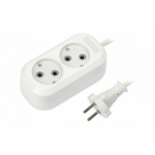 Сетевой фильтр SmartBuy SBE-10-2-05-N 2 розетки 5 м (белый) 