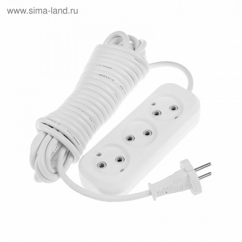 Сетевой фильтр SmartBuy SBE-10-3-07-N 3 розетки 7 м (белый) 