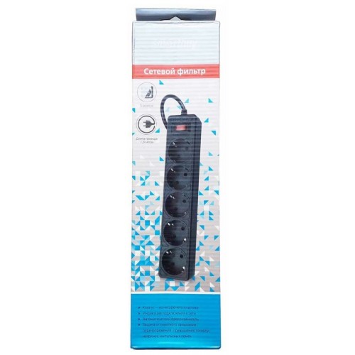 Сетевой фильтр SmartBuy SBSP-18-K 5 розеток 1.8 м (черный) 4