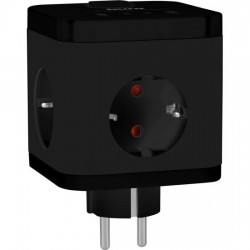 Сетевой разветвитель Buro BU-PW3UC-B 3 розетки (черный)