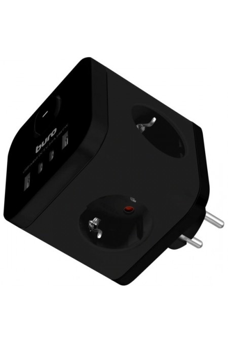 Сетевой разветвитель Buro BU-PW3UC-B 3 розетки (черный) 2
