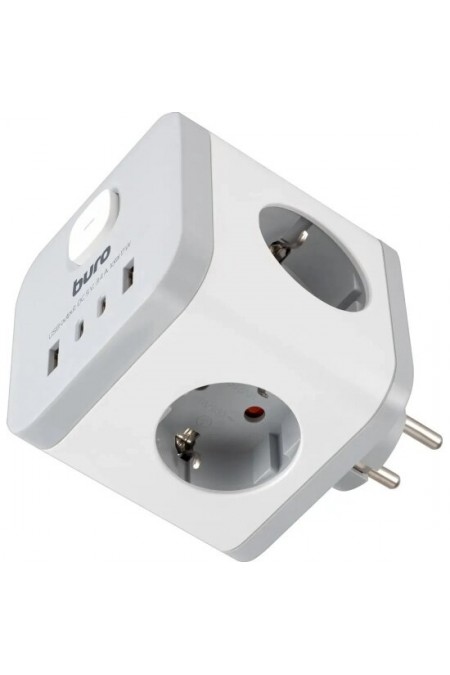 Сетевой разветвитель Buro BU-PW3UC-W 3 розетки (белый) 2