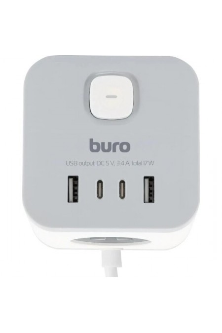 Сетевой удлинитель Buro BU-PC3.1UС-W 3 розетки 1.5 м (белый) 4
