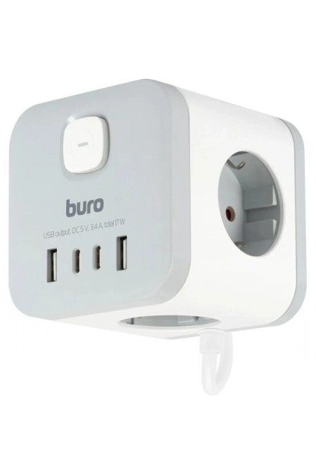 Сетевой удлинитель Buro BU-PC3.1UС-W 3 розетки 1.5 м (белый) 5
