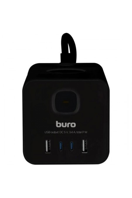Сетевой удлинитель Buro BU-PTE4.1UC-B 4 розетки 1.5 м (черный) 7