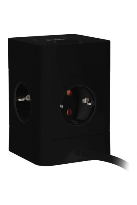 Сетевой удлинитель Buro BU-PTE4.1UC-Plus-B 4 розетки 1.5 м (черный) 