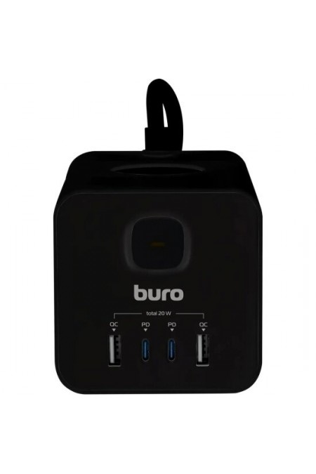 Сетевой удлинитель Buro BU-PTE4.1UC-Plus-B 4 розетки 1.5 м (черный) 1