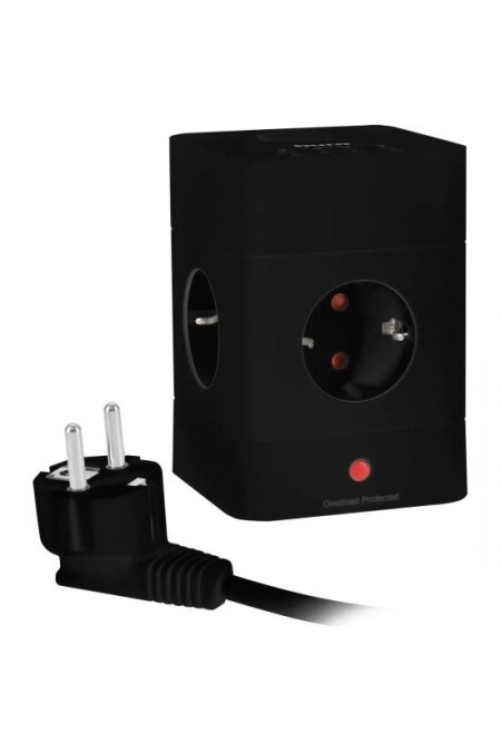 Сетевой удлинитель Buro BU-PTE4.1UC-Plus-B 4 розетки 1.5 м (черный) 3