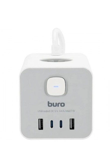Сетевой удлинитель Buro BU-PTE4.1UC-W 4 розетки 1.5 м (белый) 2