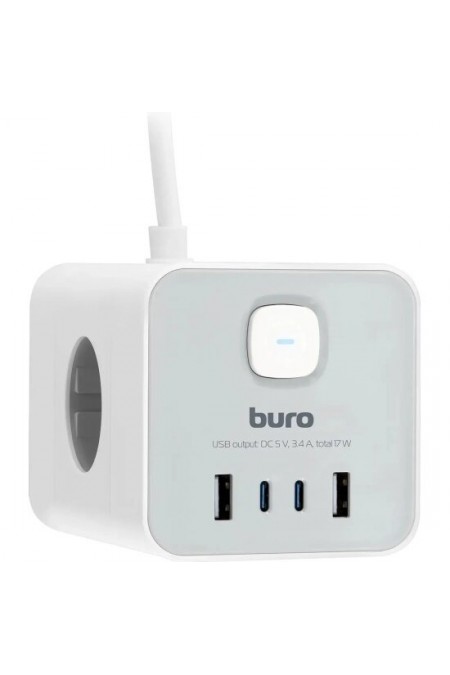 Сетевой удлинитель Buro BU-PTE4.1UC-W 4 розетки 1.5 м (белый) 3