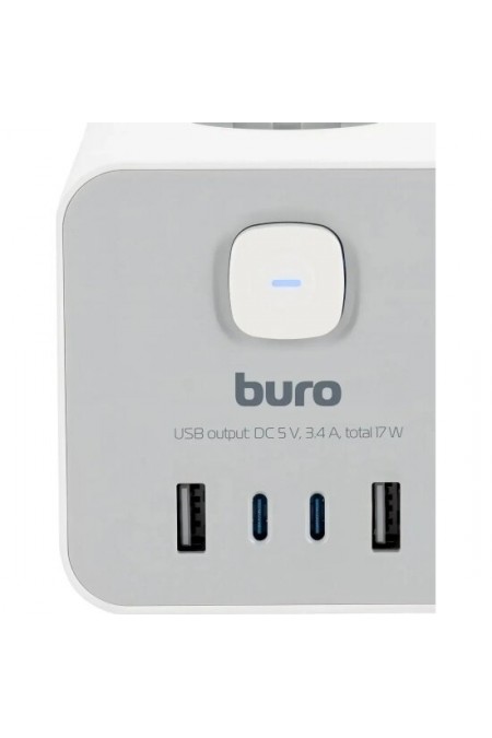 Сетевой удлинитель Buro BU-PTE4.1UC-W 4 розетки 1.5 м (белый) 4