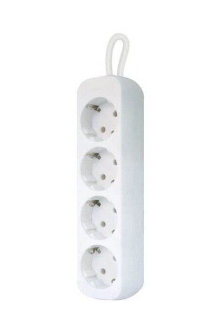 Сетевой удлинитель Defender 99225 4 розетки 1.8 м (белый) 