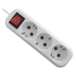 Сетевой удлинитель Defender 99357 3 розетки 10 м (белый)