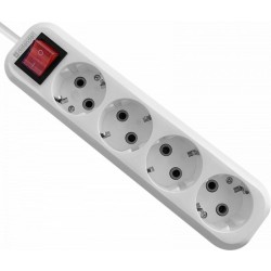 Сетевой удлинитель Defender 99363 4 розетки 5 м (белый)