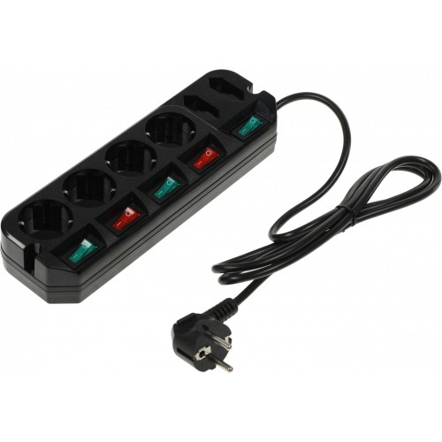 Сетевой удлинитель MOST A10 6 розеток 1.6 м (черный) 6