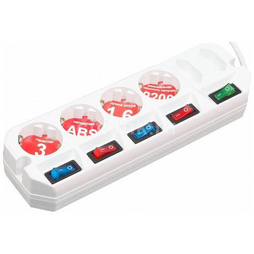 Сетевой удлинитель MOST Active A10 6 розеток 1.6 м (белый) 5