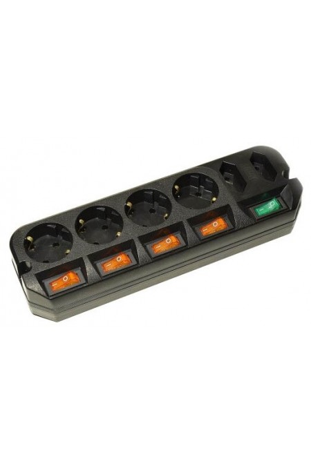 Сетевой удлинитель MOST Active A10 6 розеток 1.6 м (черный) 