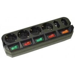 Сетевой удлинитель MOST Active A16 6 розеток 5 м (черный)