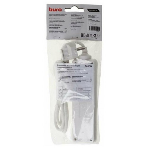 Удлинитель Buro BU-PS3.1/W 3 розетки 1.5 м (белый) 5