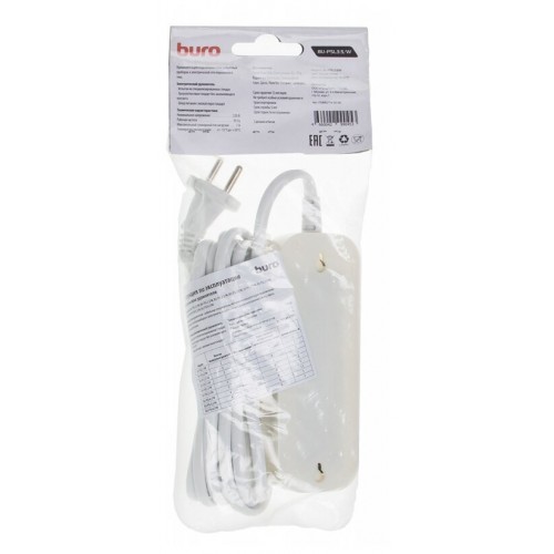 Удлинитель Buro BU-PSL3.5/W 3 розетки 5 м (белый) 2