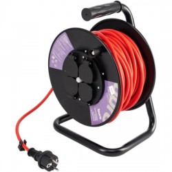 Удлинитель на катушке силовой Buro BU-PSR4.20/G-16 4 розетки 20 м (оранжевый)