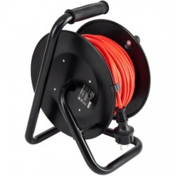 Удлинитель на катушке силовой Buro BU-PSR4.20/G-16 4 розетки 20 м (оранжевый)